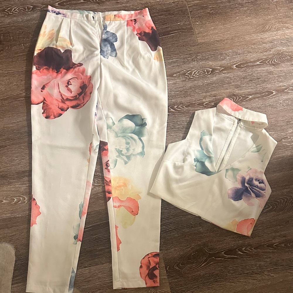 Floral Women's Top & Pants Set NWOT